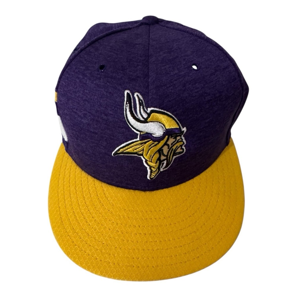 Minnesota Vikings Mens Hat 7 1/4 Fitted Purple‎ Cap New Era 59Fifty Football NFL